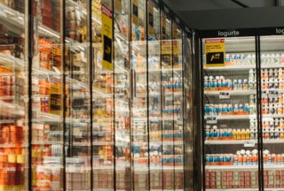 white and brown labeled boxes